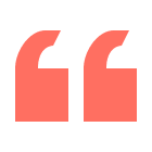 Red quotation marks on a black background.